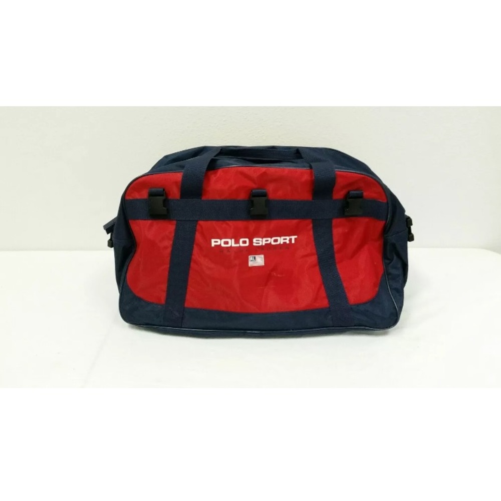 Polo Sport Duffle Gym Bag 90s Spell Out Flag